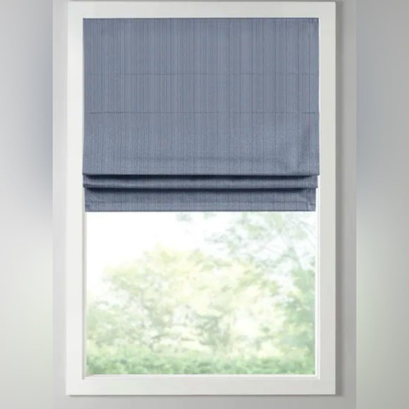 Madison Park Colm Basketweave Room Darkening Cordless Roman Shade Set of 2 27x62 - Picture 4 of 16